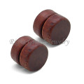 Customized 10mm Black Wood Magnetic Fake Plugs